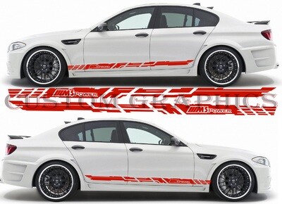 Decal Graphic Sticker Door Sport Stripe Kit Compatible with M5