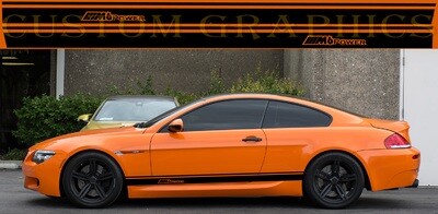 Decal Graphic Sticker Door Sport Stripe Kit Compatible with M6