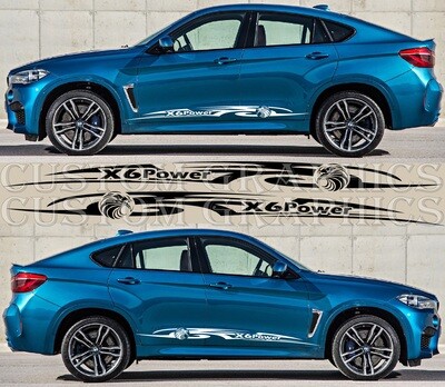 Sport Sticker Decal Side Door Stripes Compatible with X6