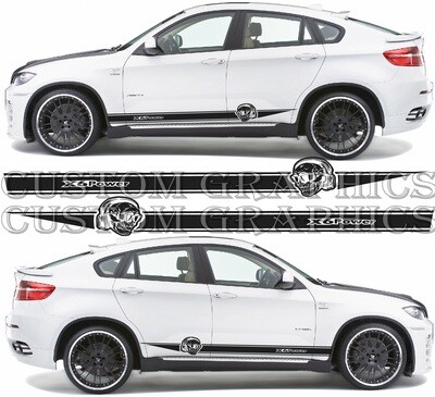 Side Stripe Decal Graphic Sticker Kit Compatible with X6