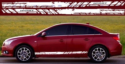 Side Stripe Decal Graphic Sticker Kit Compatible with Cruze