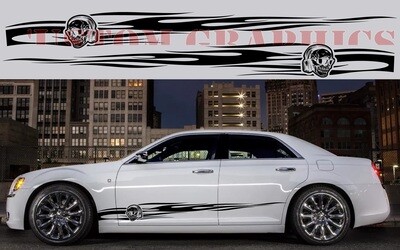 Stripe Decal Graphic stickers Kit Compatible with 300