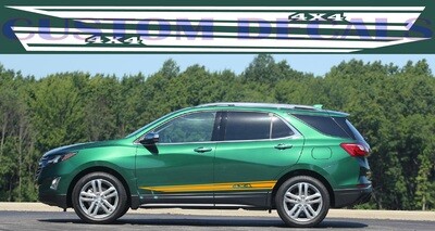 Pair of Sport Side Stripes Decal Sticker Vinyl Compatible with Equinox