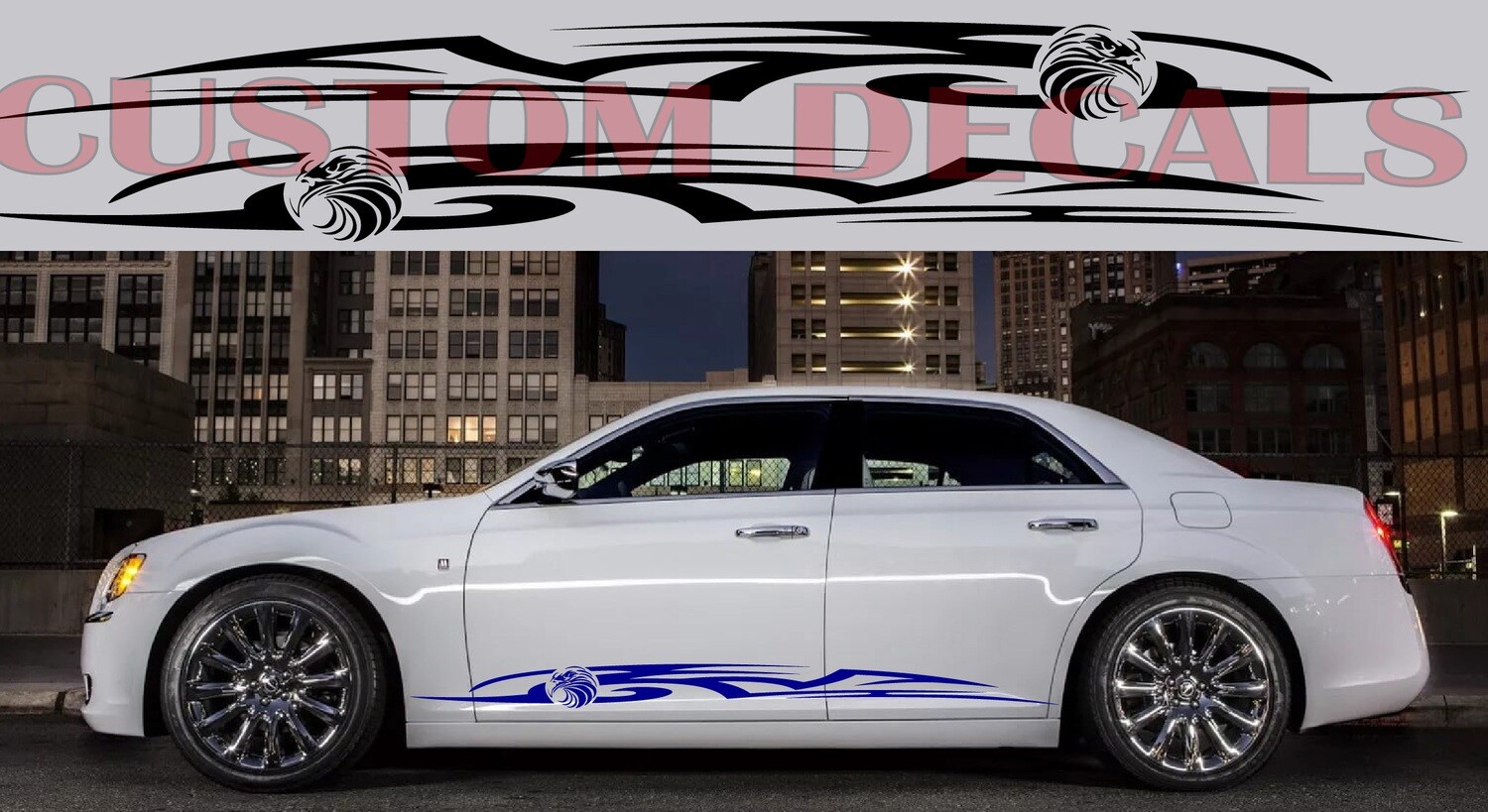 Side door vinyl decal sticker Compatible with 300