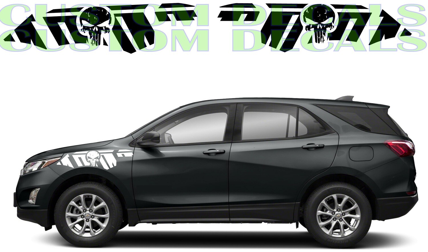 2x body decals side stripe sticker logo Compatible with Equinox