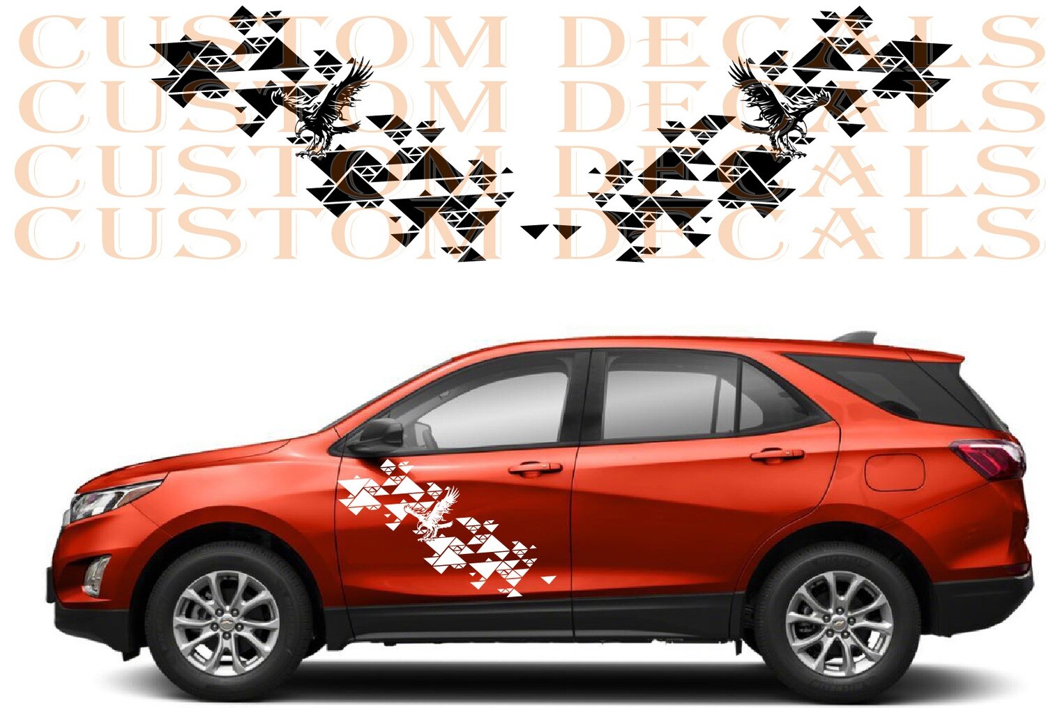Set of Stickers Decal Stripe body kit Compatible with Equinox
