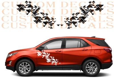 Set of Stickers Decal Stripe body kit Compatible with Equinox