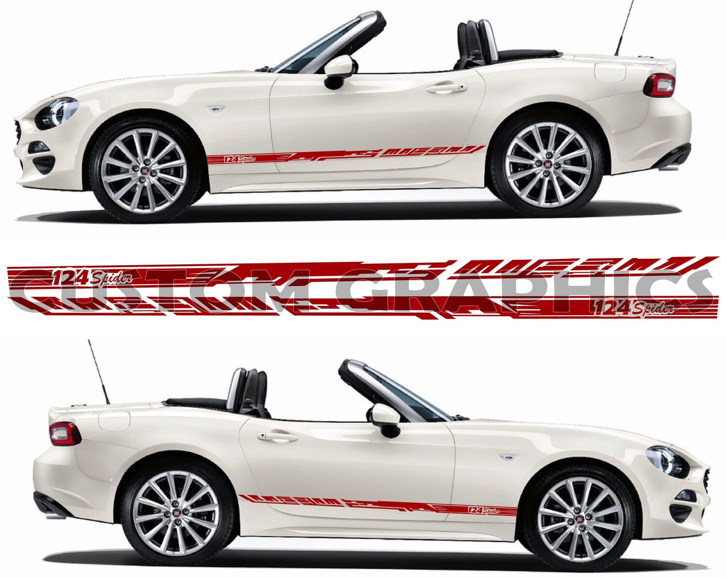 Car Stickers Galore Compatible with 124 Spider