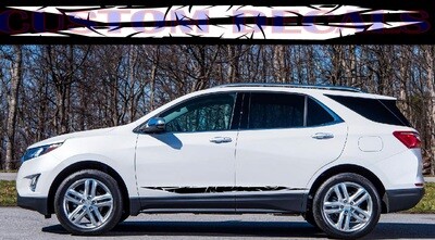Decal Graphic Sticker Door Sport Stripe Kit Compatible with Equinox