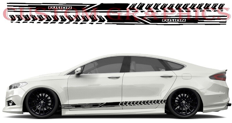 Sport Sticker Decal Side Door Stripes Compatible with Fusion