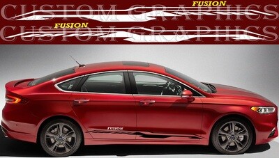 2x body decals side stripe sticker Compatible with Fusion