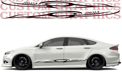 Set of Stickers Decal Stripe body kit Compatible with Fusion