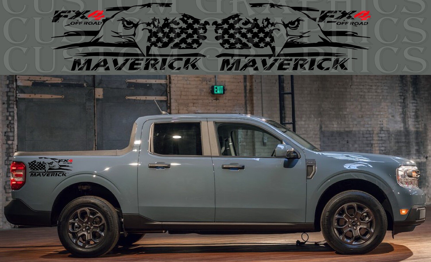 Side Door Stripe Custom kit Stickers Set Kit Compatible with Maverick