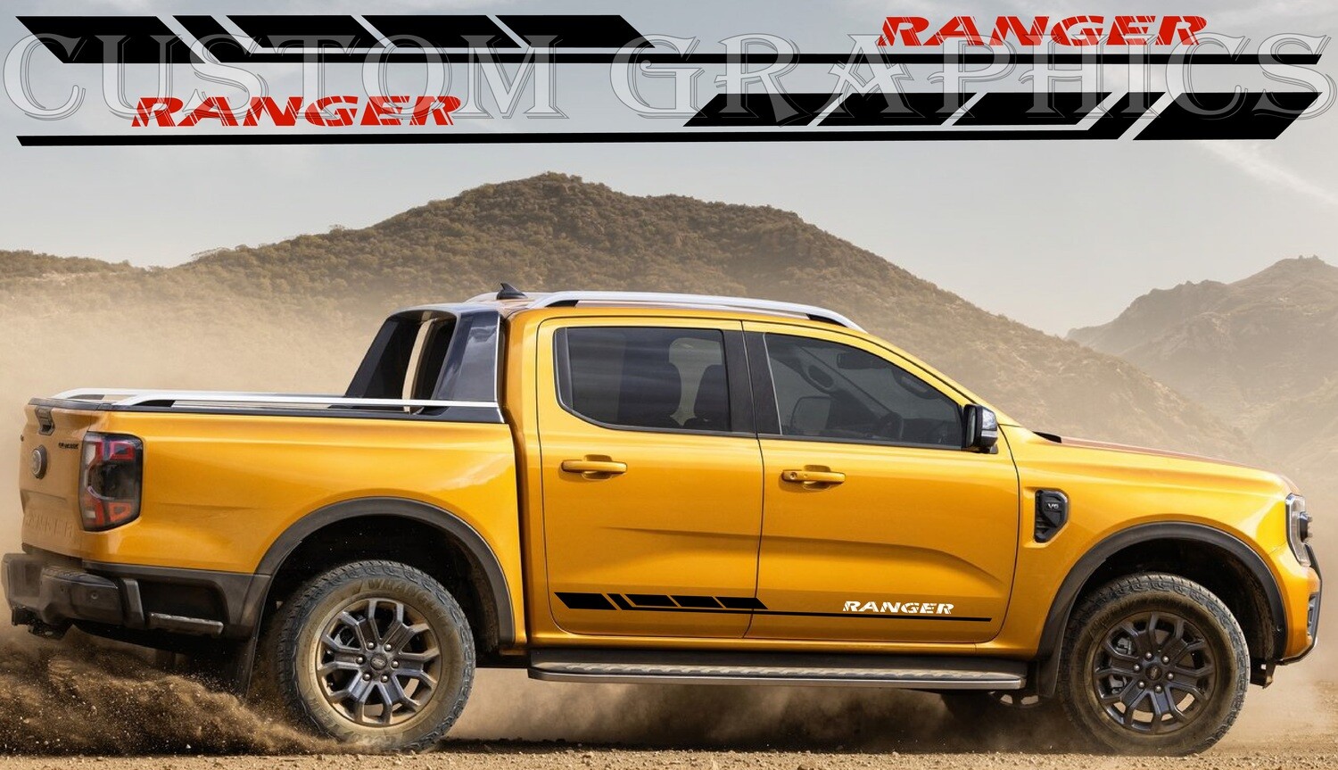 Sport Side door sticker racing design Compatible with Ranger 2023