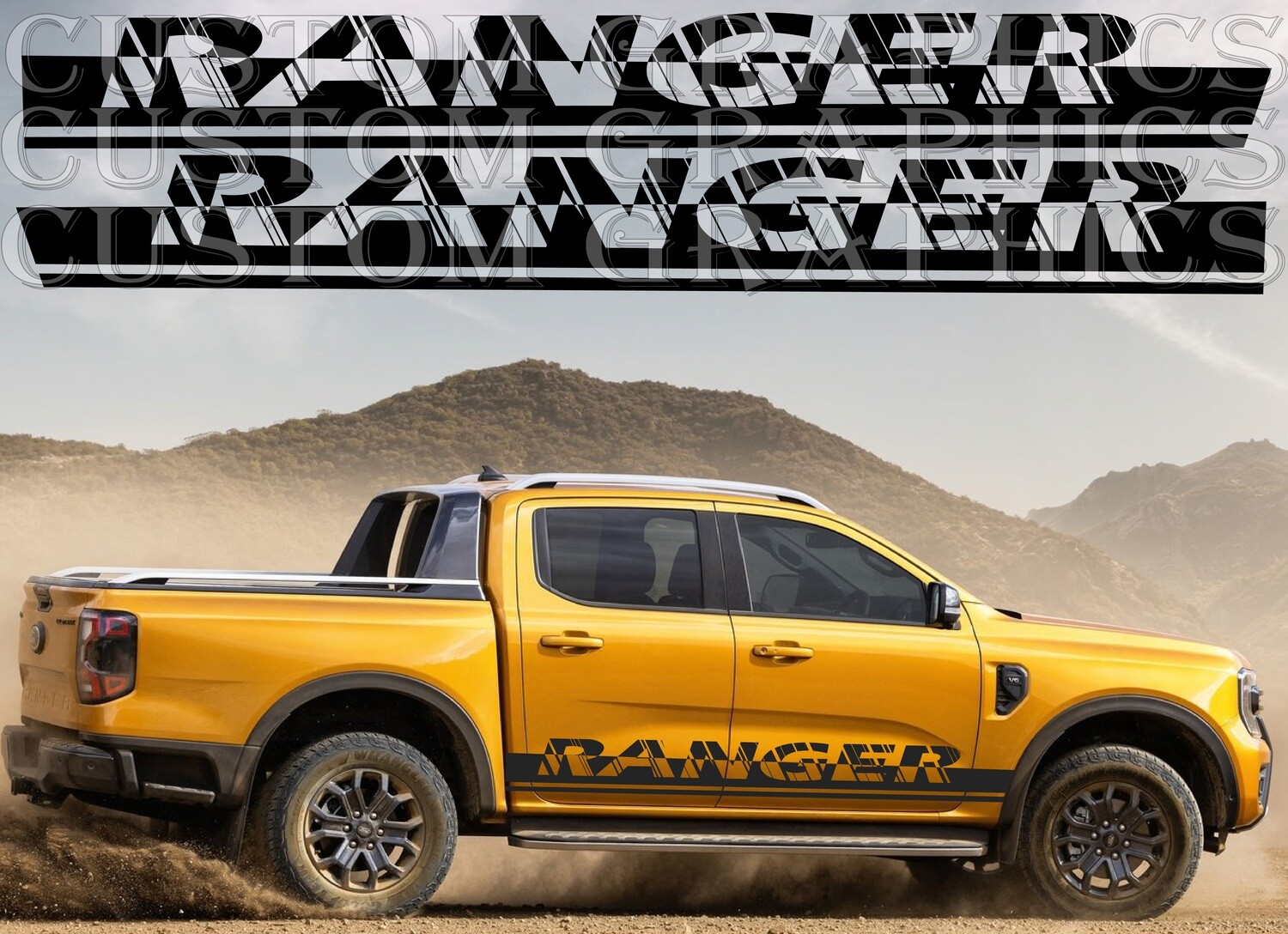Pair of Sport Side Stripes Decal Sticker Vinyl Compatible with Ranger 2023