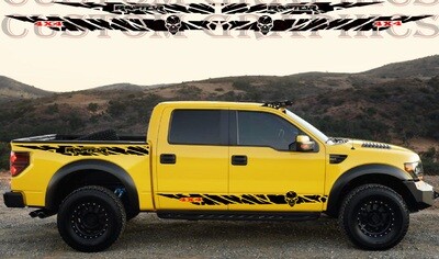 4x Custom Auto Vinyl Graphics Compatible with Raptor F-150