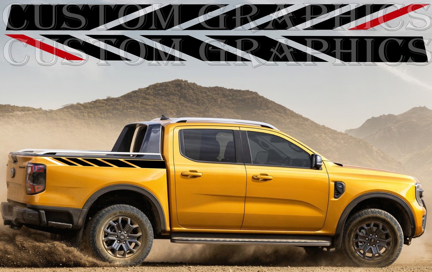 2x body decals side stripe sticker Compatible with Ranger 2023