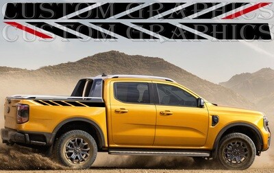 2x body decals side stripe sticker Compatible with Ranger 2023