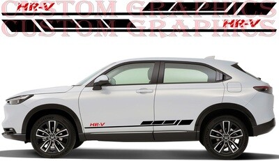 2x Side Door Stripe Custom kit Stickers Set Kit Compatible with HR-V 2023
