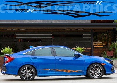 Vinyl Decal Custom Stickers Graphic kit Compatible with Civic