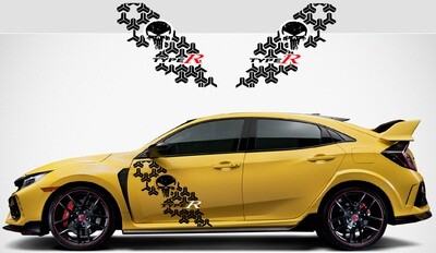 Stripe Decal Graphic stickers Kit Compatible with Civic