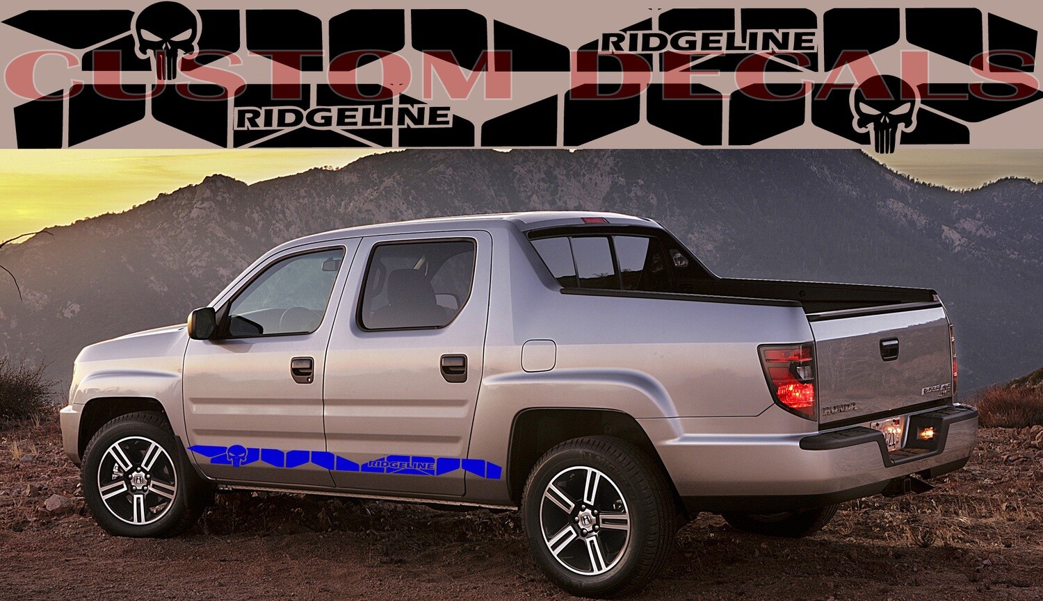 Side Door Stripe Custom kit Stickers Set Kit Compatible with Ridgeline