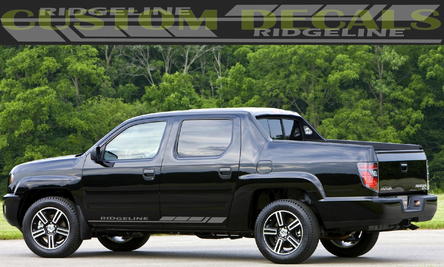 2X Side door stripe vinyl decal graphic sticker Kit Compatible with Ridgeline