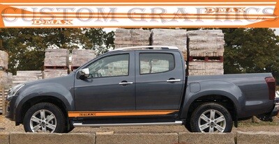 Side Door Stripe Custom kit Stickers Set Kit Compatible with D-Max