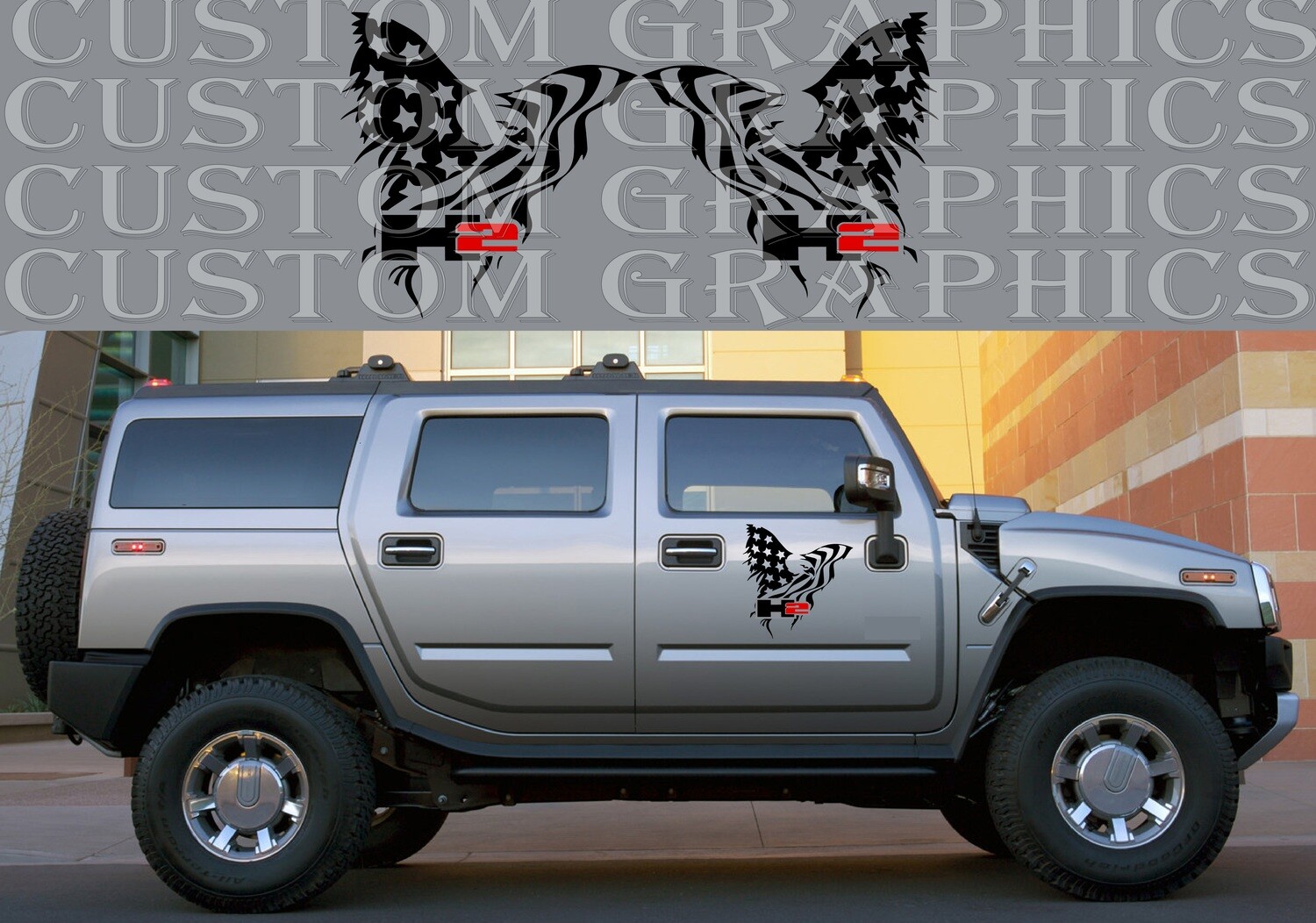 Vinyl Decals for Your Ride Compatible with Hummer H2 2008