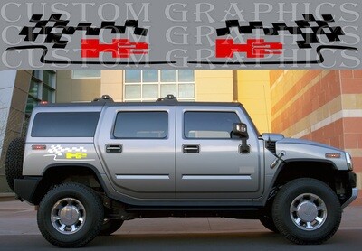 Side door vinyl decal sticker Compatible with Hummer H2 2008