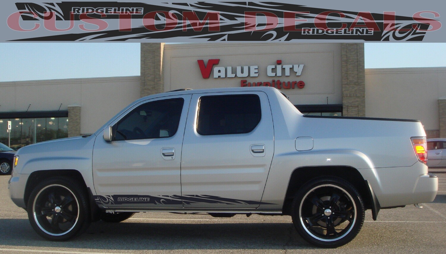 Set of Racing Side Stripes Decal Sticker Graphic Compatible with Ridgeline