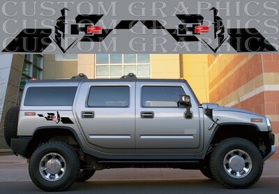 Car decals Compatible with Hummer H2 2008