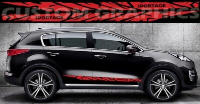 Sport Side door sticker racing design Compatible with Kia Sportage