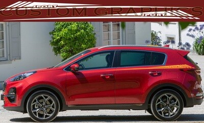 Stripe Decal Graphic stickers Kit Compatible with Kia Sportage