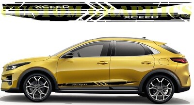 Decal Graphic Sticker Door Sport Stripe Kit Compatible with Kia Ceed GT