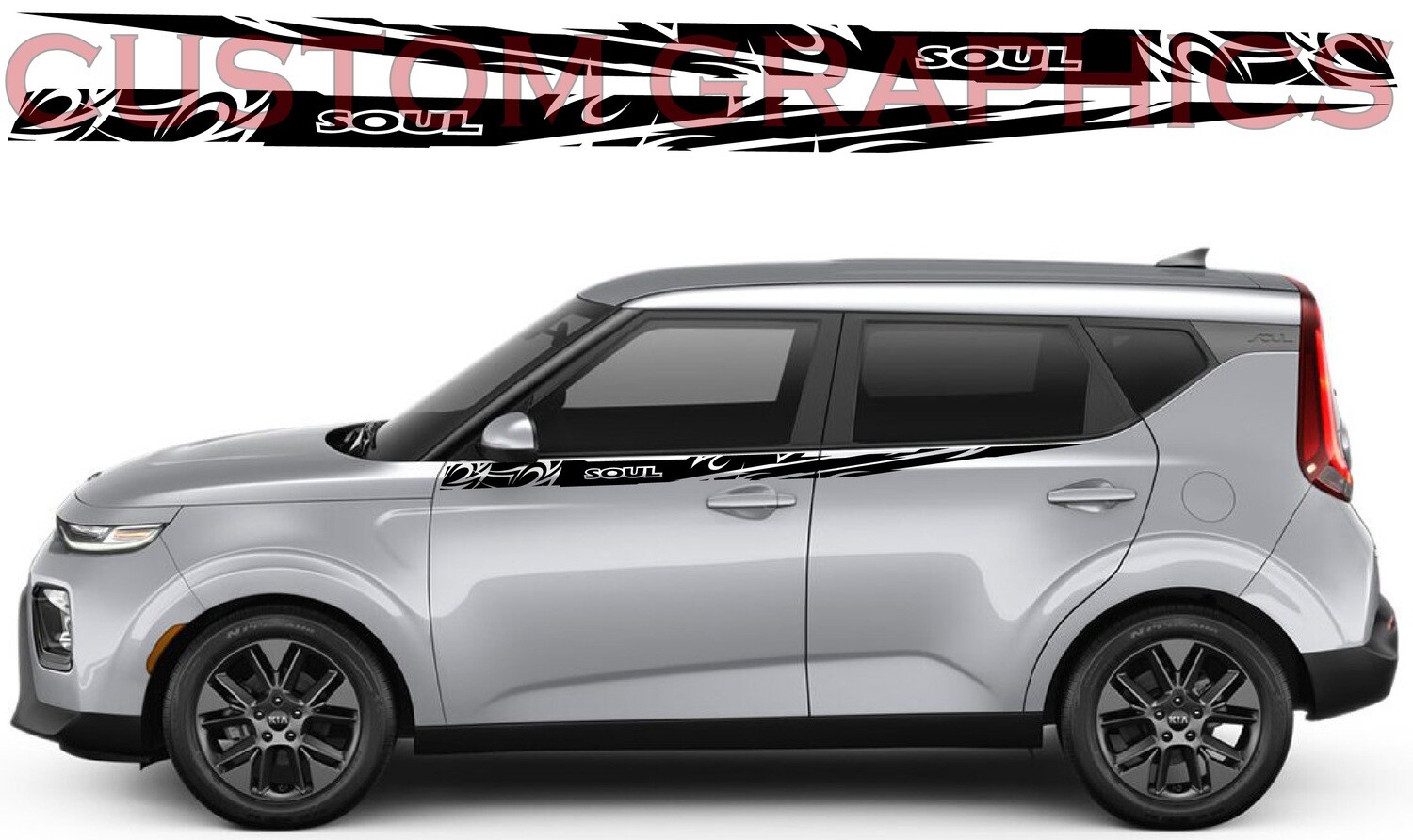 Sport Sticker Decal Side Door Stripes Compatible with Kia Soul