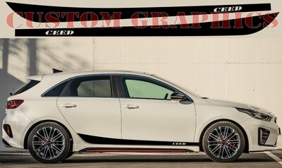 Side Door Stripe Custom kit Stickers Set Kit Compatible with Kia Ceed GT