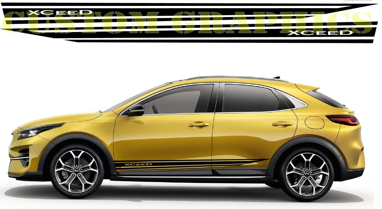 Vinyl Decal Custom Stickers Graphic kit Compatible with Kia Ceed GT