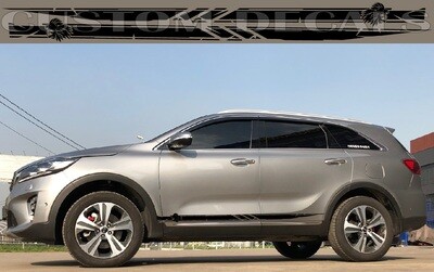 Side Door Stripe Custom kit Stickers Set Compatible with Kia Sorento