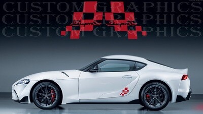 2X Side door stripe vinyl decal graphic sticker Kit Compatible with Supra Gr 2024