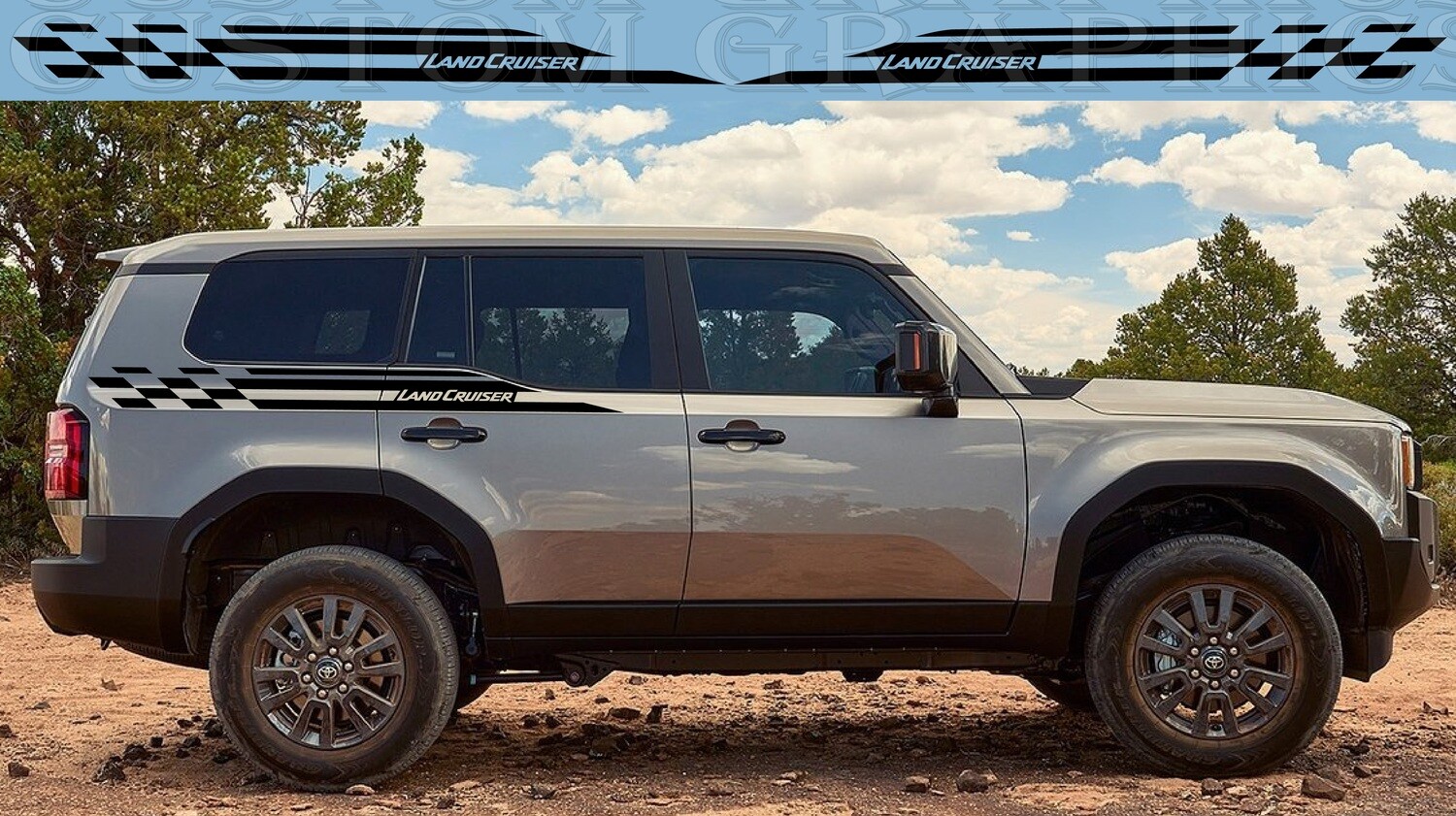 Vinyl Decal Custom Stickers Graphic kit Compatible with Toyota Land Cruiser  2024