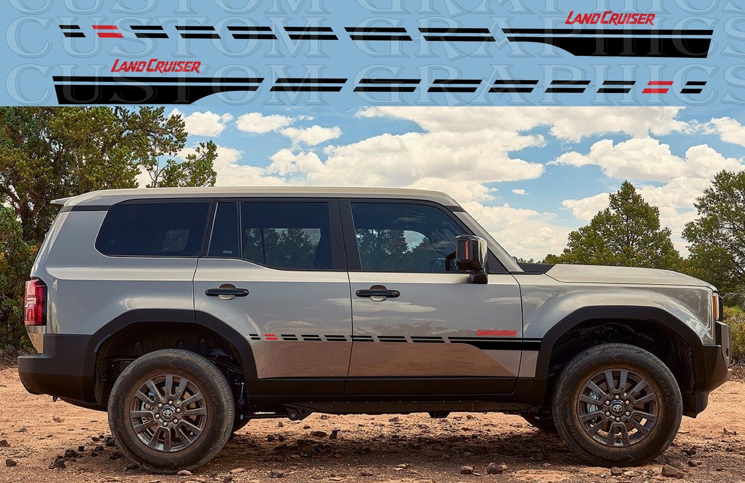 Car decals Compatible with Toyota Land Cruiser  2024