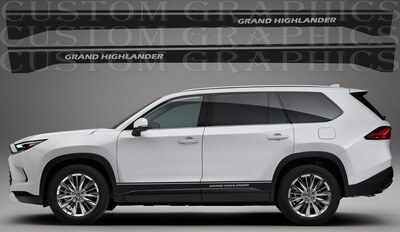 Sport Side door sticker racing design Compatible with Grand Highlander 2024