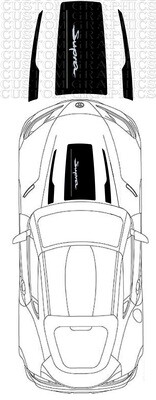 Hood Stripes Decal Graphic sticker Compatible with Supra GR 2024