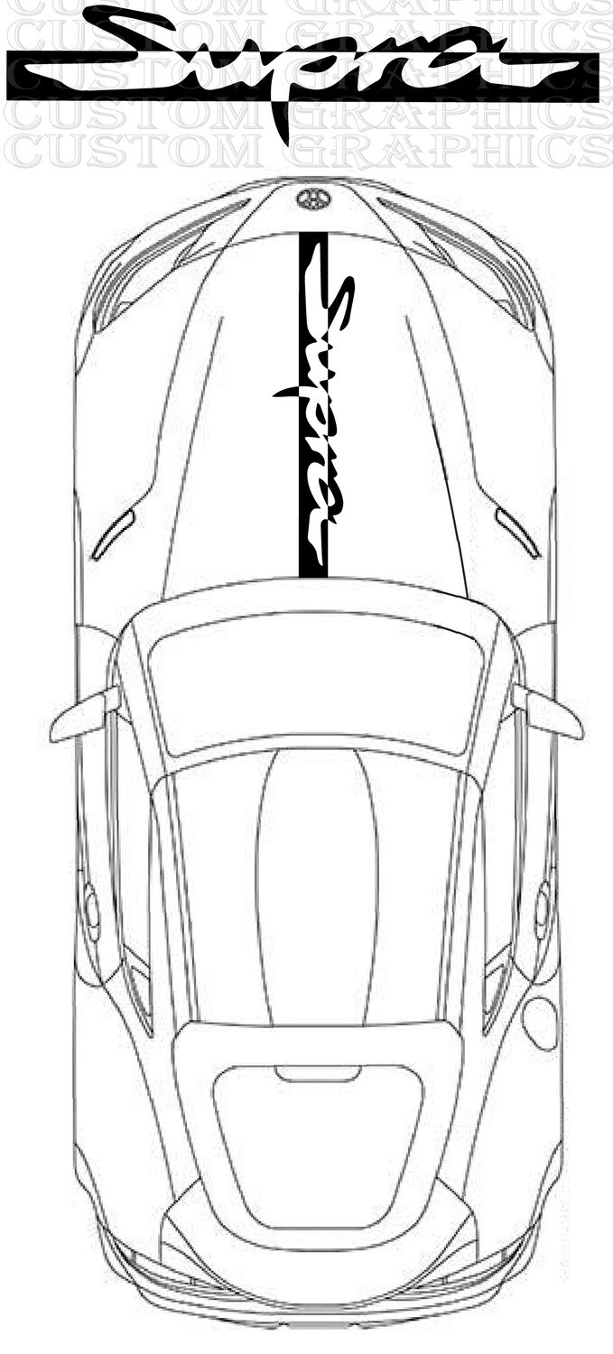 Hood Vinyl Decal Custom Sticker Compatible with Supra GR 2024