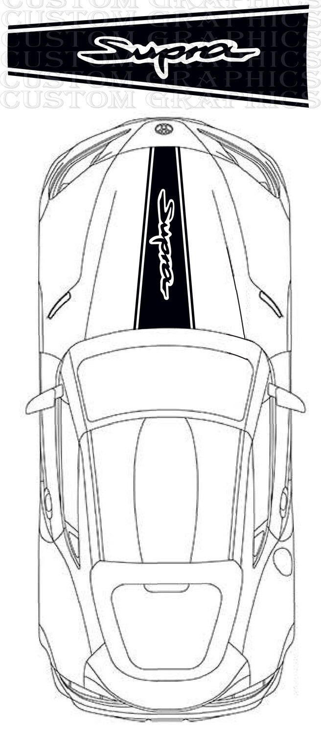 Sport Hood Decal Graphic Sticker Compatible with Supra GR 2024