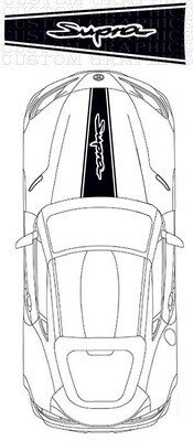 Sport Hood Decal Graphic Sticker Compatible with Supra GR 2024