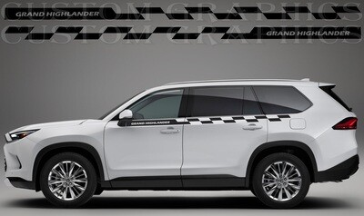 Set of Stickers Decal Stripe body kit Compatible with Grand Highlander 2024