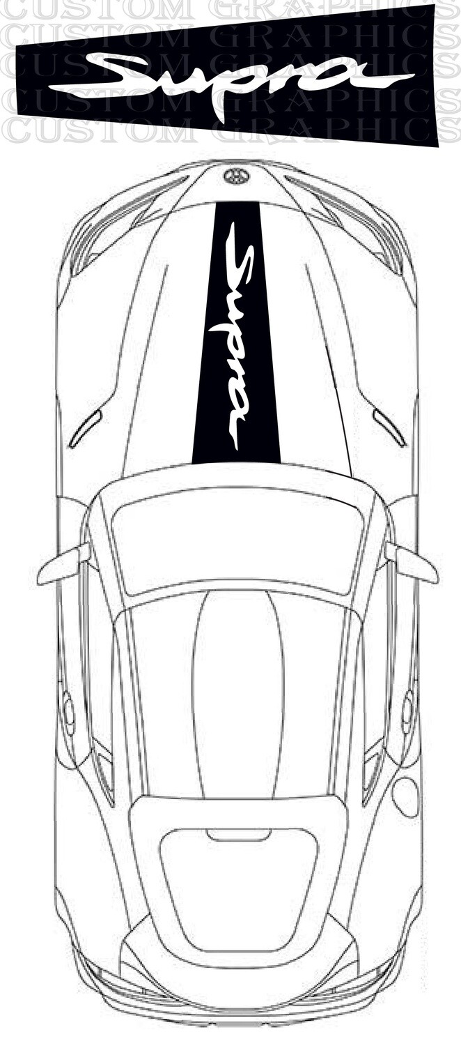 Sport Hood Vinyl Decal Stripe Compatible with Supra GR 2024