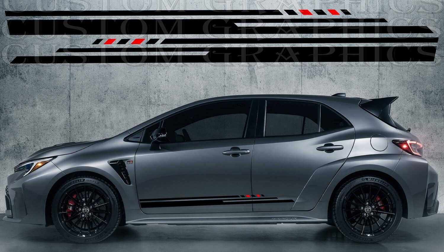 Vinyl Decal Custom Stickers Graphic kit Compatible with Corolla GR 2023